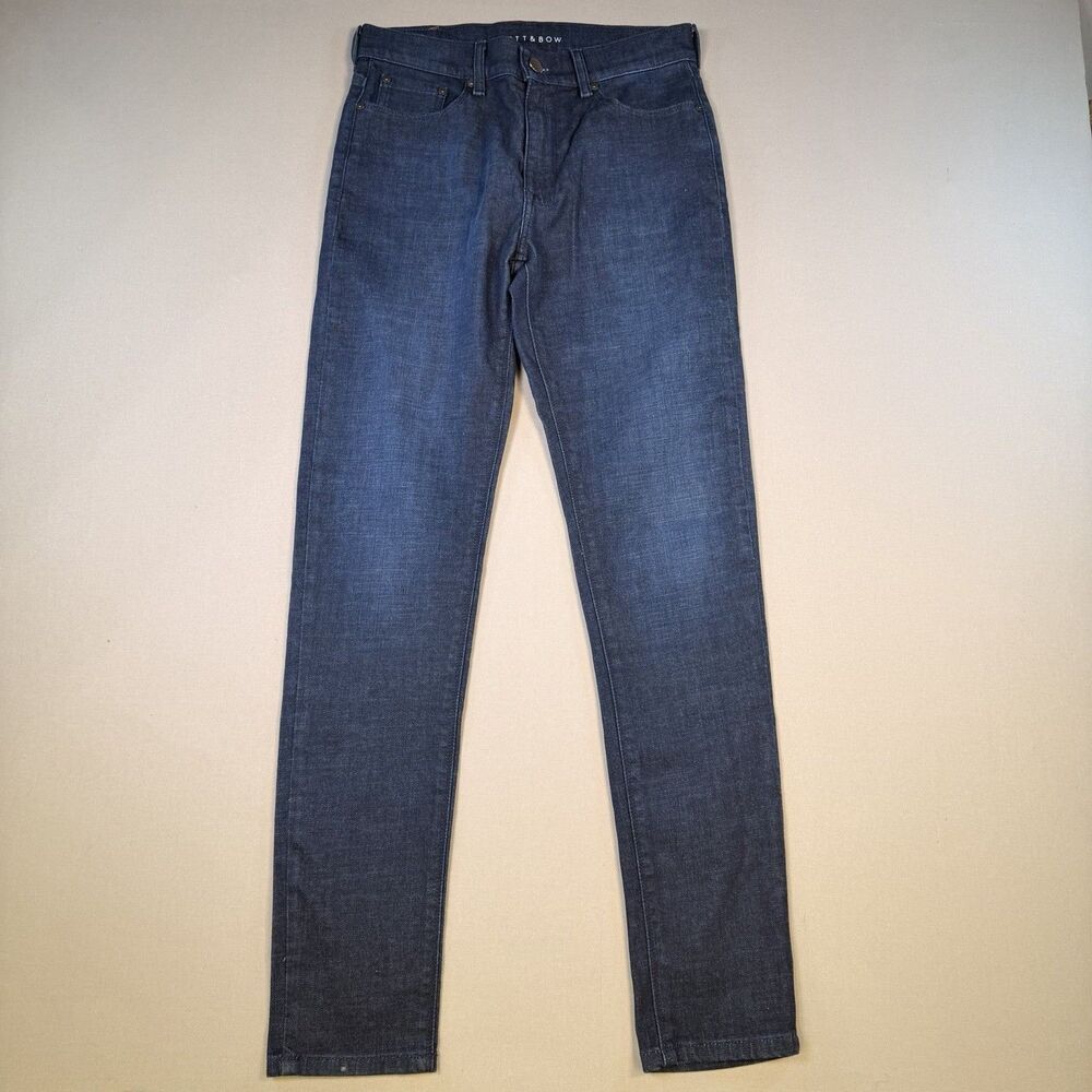 Mott & Bow Mid-Rise Skinny Dark Wash Blue Denim Jeans Size 3 W29 L33 Long EUC